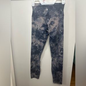 Lulu lemon leggings blue tie die